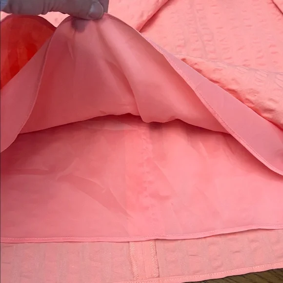 J Crew Coral Cotton Faux Wrap Skirt BNWT - Picture 6 of 12